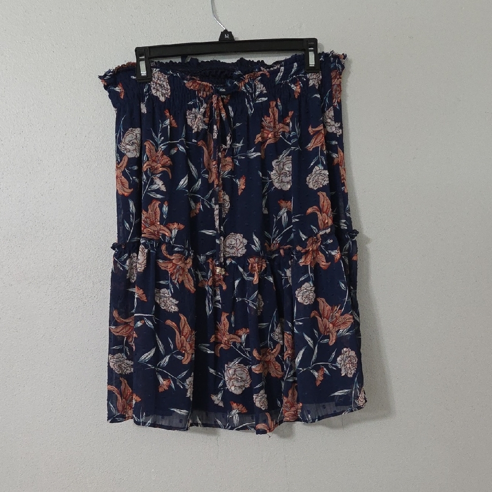 Floral Navy Skirt